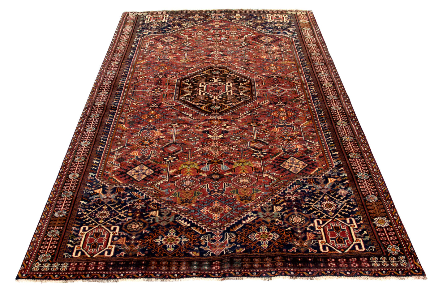 Fine Vintage Qashqai 258x158 cm Persian Rug Fine-Vintage-Qashqai-258x158-cm-Persian-Rug-2-283067