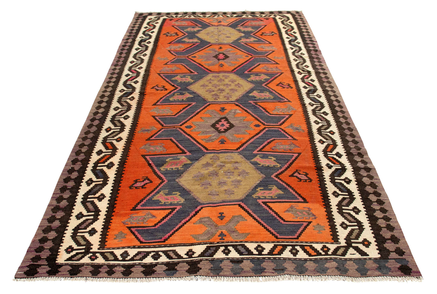 Vintage Kilim Qashqai 280x160 cm Persian Rug Vintage-Kilim-Qashqai-280x160-cm-Persian-Rug-1-898198