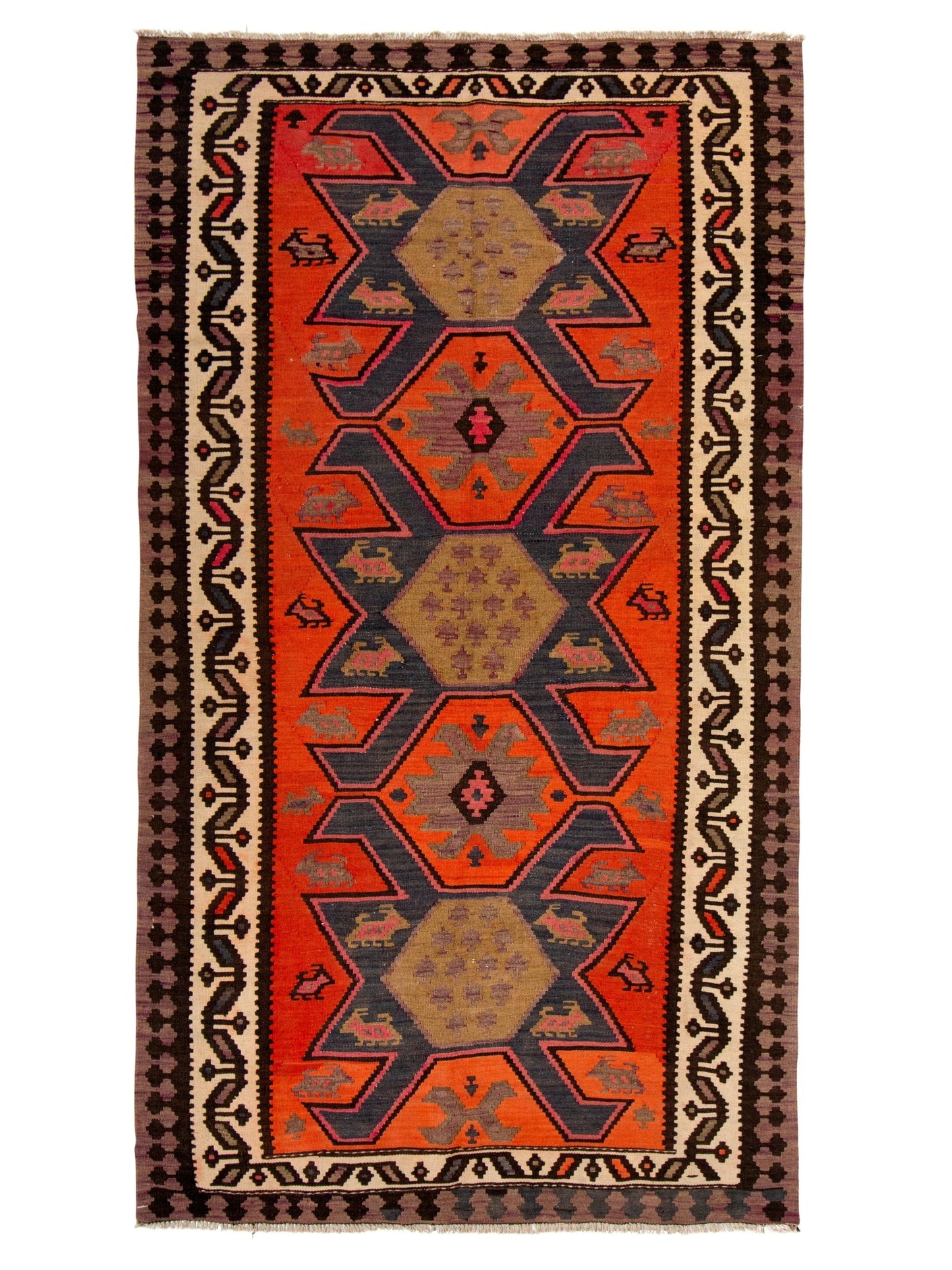 Vintage Kilim Qashqai 280x160 cm Persian Rug Vintage-Kilim-Qashqai-280x160-cm-Persian-Rug-2-507836