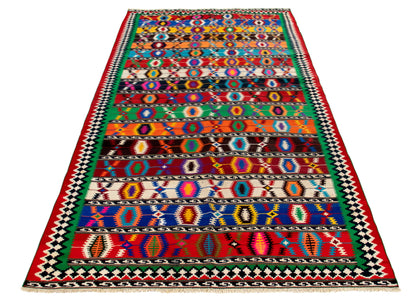 Fine Kilim Qashqai 296x147 cm Persian Rug Fine-Kilim-Qashqai-296x147-cm-Persian-Rug-4-149965