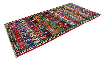 Fine Kilim Qashqai 296x147 cm Persian Rug Fine-Kilim-Qashqai-296x147-cm-Persian-Rug-8-150336