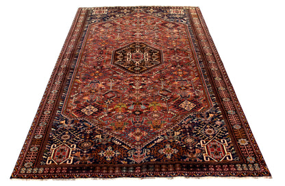 Fine Vintage Qashqai 258x158 cm Persian Rug Fine-Vintage-Qashqai-258x158-cm-Persian-Rug-2-283067