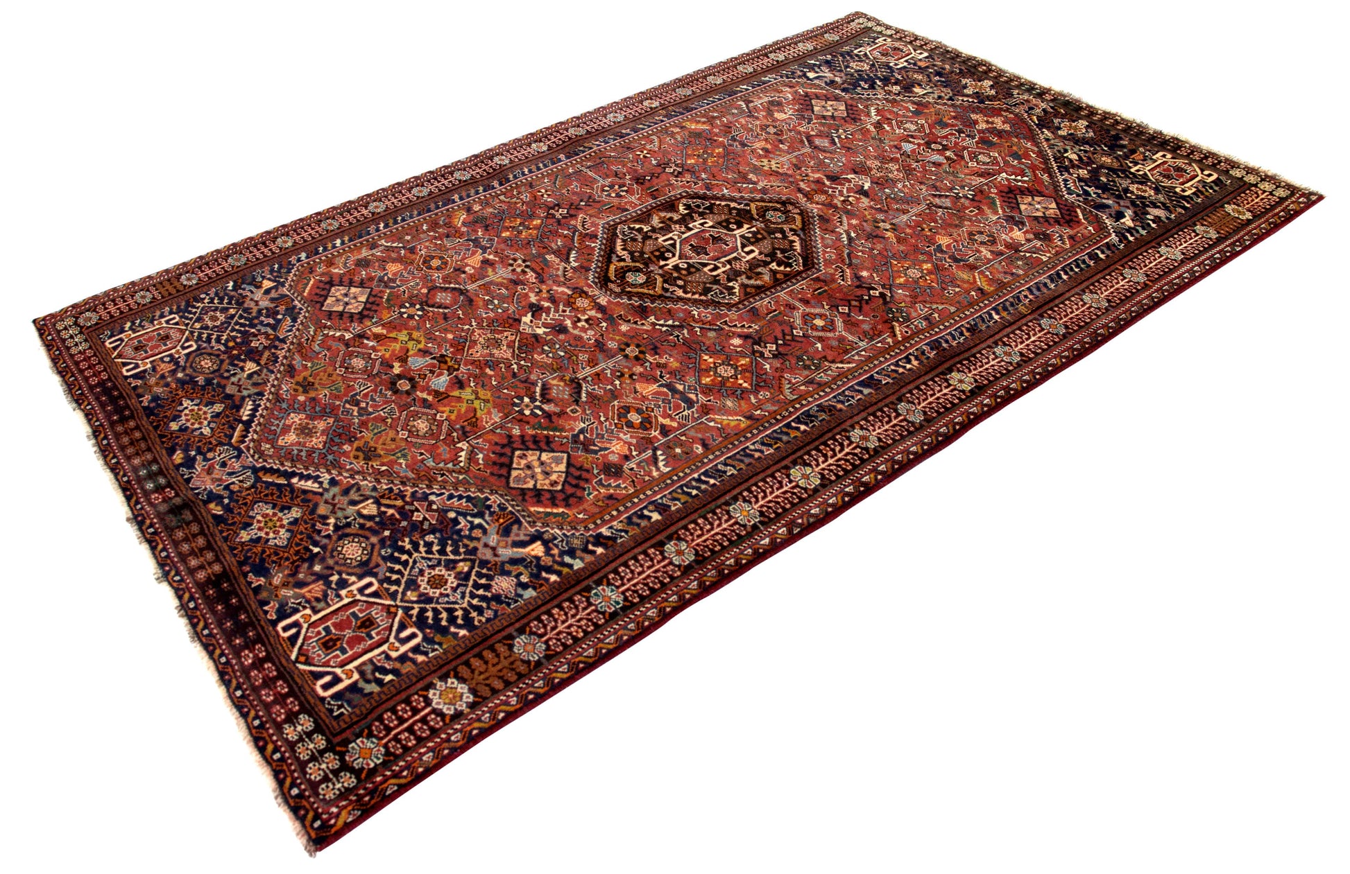 Fine Vintage Qashqai 258x158 cm Persian Rug Fine-Vintage-Qashqai-258x158-cm-Persian-Rug-7-676275