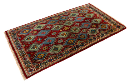Fine Vintage Yalameh 184x103 cm Persian Rug Fine-Vintage-Yalameh-184x103-cm-Persian-Rug-8-183081