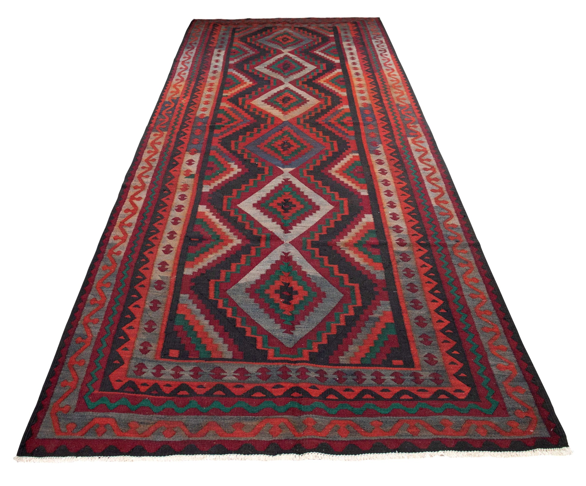 Kilim Qashqai 370x145 cm Persian Rug Kilim-Qashqai-370x145-cm-Persian-Rug-9-443124