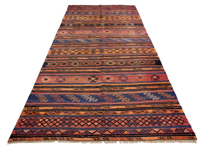 Kilim Yamut 340x158 cm Persian Rug Kilim-Yamut-340x158-cm-Persian-Rug-4-172242