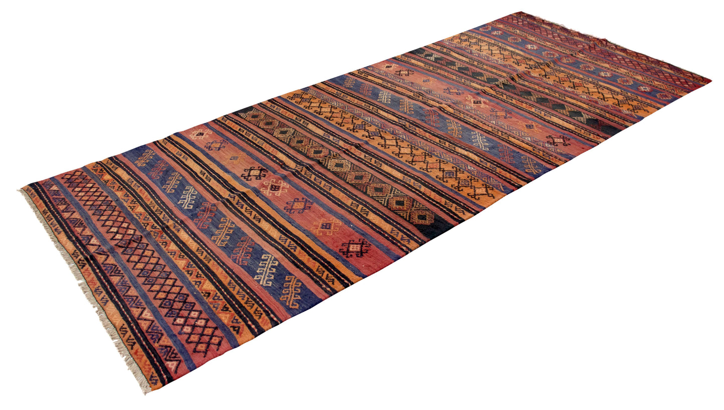 Kilim Yamut 340x158 cm Persian Rug Kilim-Yamut-340x158-cm-Persian-Rug-8-145625