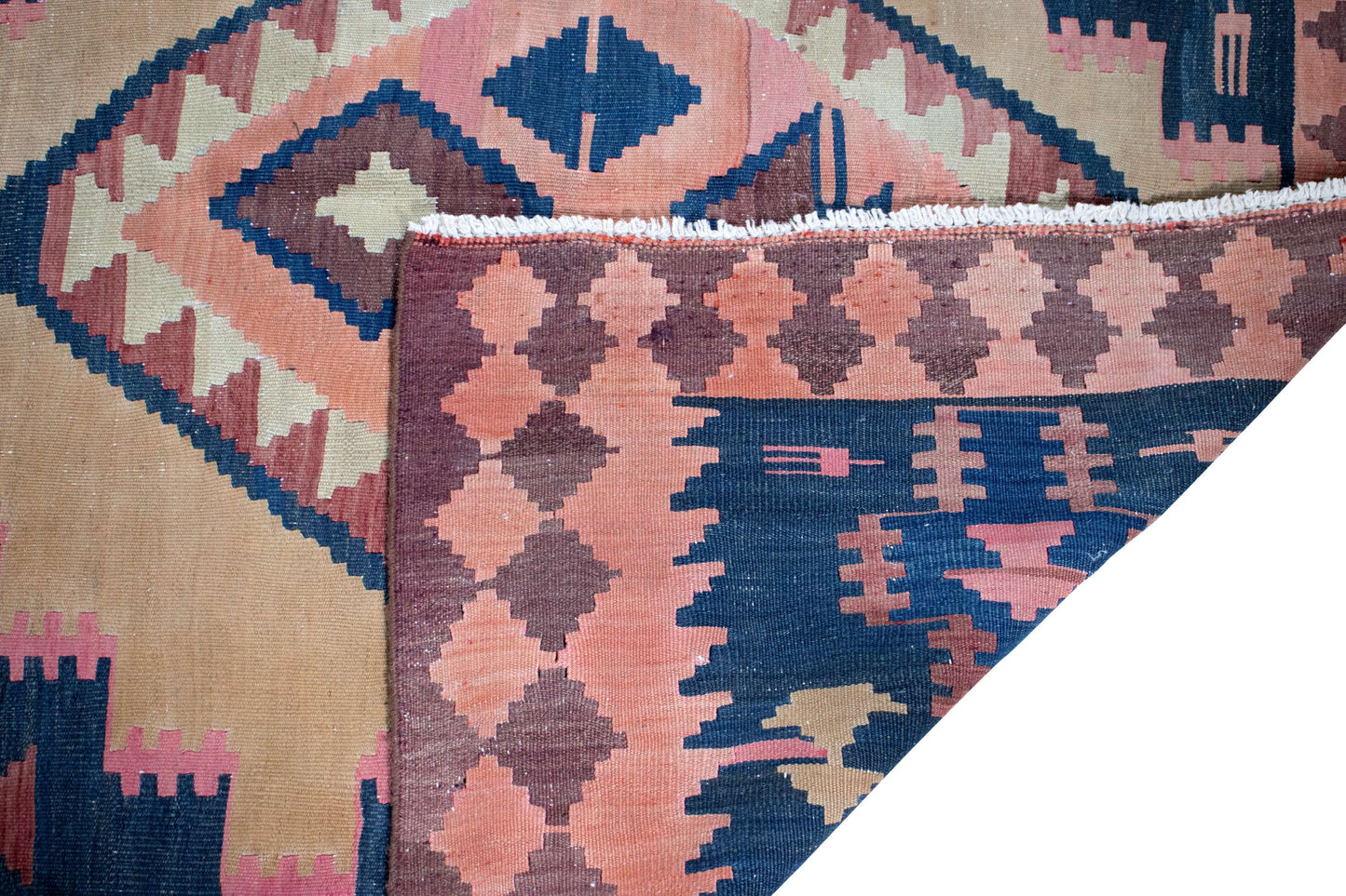 Vintage Kilim Qashqai 400x150 cm Persian Rug Vintage-Kilim-Qashqai-400x150-cm-Persian-Rug-5-409041